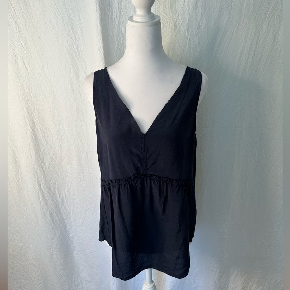Chelsea28 | Tops Olivia Polermo Chelsea28 Silk Blue Flowy ...Size Large